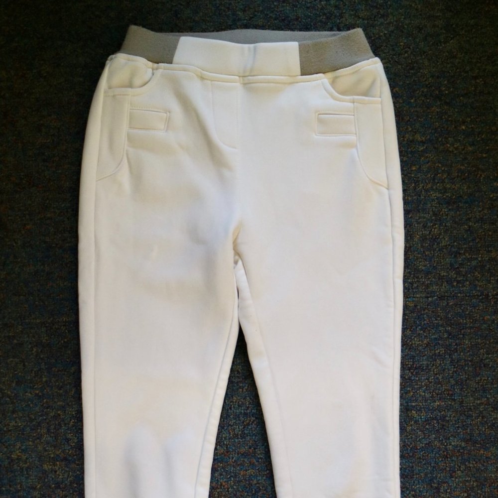 White winter leggings - warm inner lining